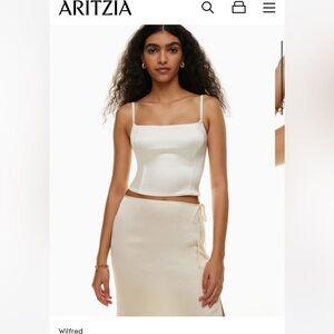 Aritzia loveset satin bustier